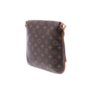 Louis Vuitton Musette Salsa Shoulder Long Leather Brown Bag Monogram